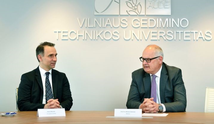 Stiprinama partnerystė: VGTU viešėjo LR susisiekimo ministras R. Masiulis