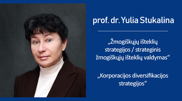 Š. m. gegužės 2 d. paskaitas skaitys prof. dr. Yulia Stukalina