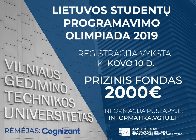 Lietuvos studentų programavimo olimpiada 2019
