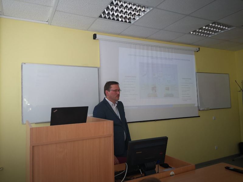 The lecture of a specialist of State Company “Lithuanian Railways“ 