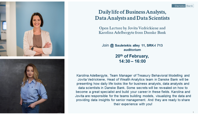 Lecture „Daily life of Business Analysts, Data Analysts and Data Scientists“