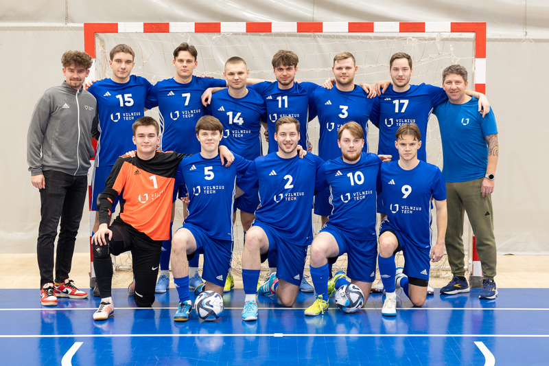 2024 metų Lietuvos studentų salės futbolo čempionate VILNIUS TECH futbolo komanda iškovojo sidabro medalius