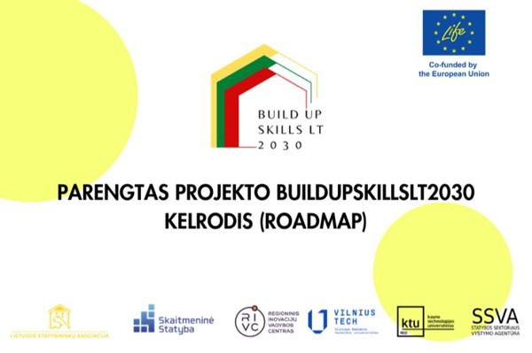 Parengtas projekto BuildUpSkillsLT2030 (REBOOT) kelrodis (Roadmap)