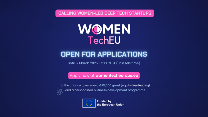 The third Women TechEU open call is now officially open!