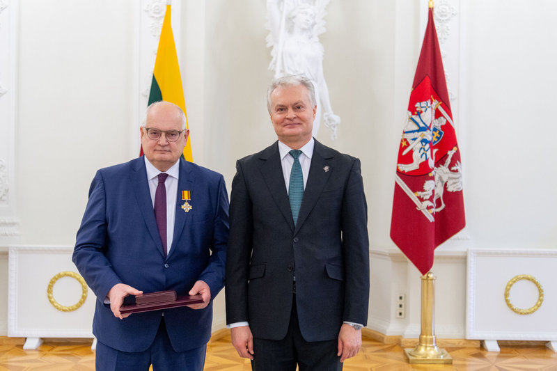 Prof. Dr. A. Daniūnas Awarded the Order of the Grand Duke Gediminas by the President of Lithuania