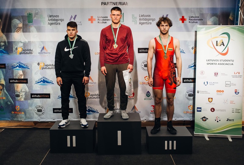 Studentų graikų-romėnų čempionate iškovotas sidabro medalis