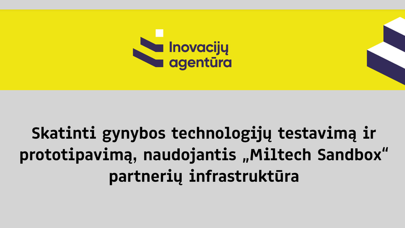 Inovacijų agentūra kviečia