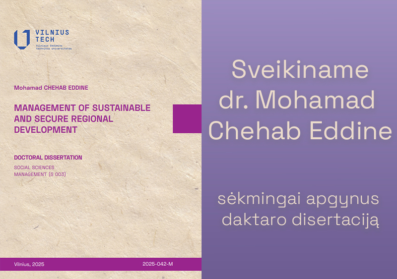 Sveikiname dr. Mohamad Chehab Eddine sėkmingai apgynus daktaro disertaciją