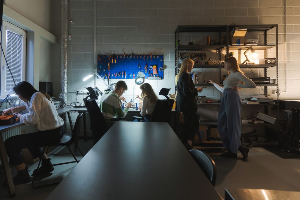 Studentai LinkMenų dirbtuvėse