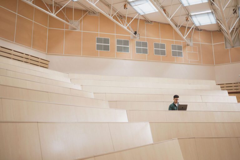 Studentas auditorijoje