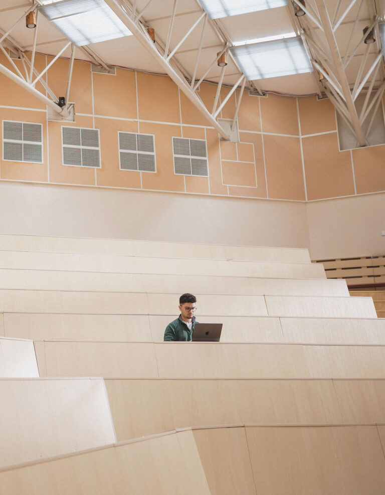 Studentas auditorijoje