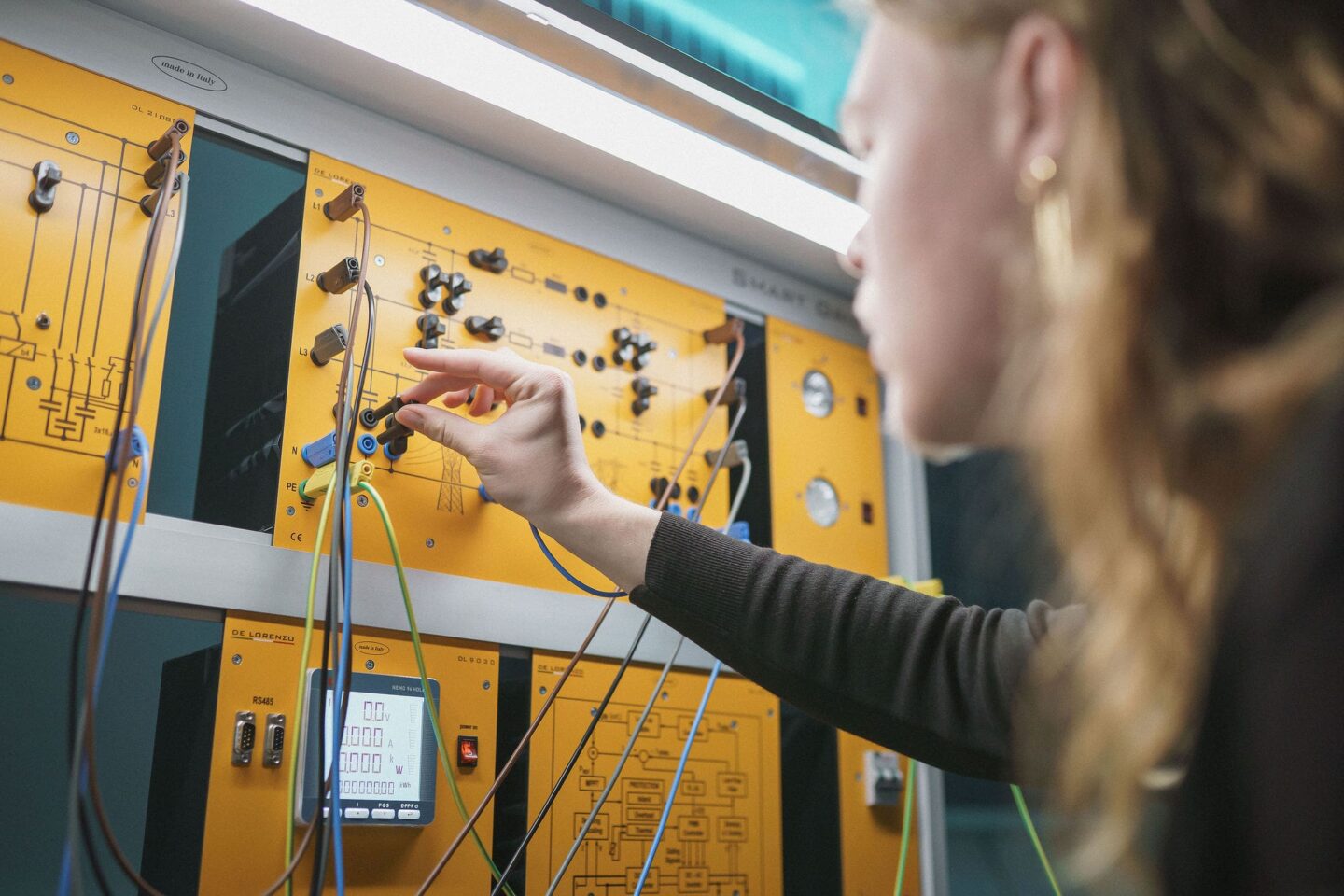 Studentė laboratorijoje