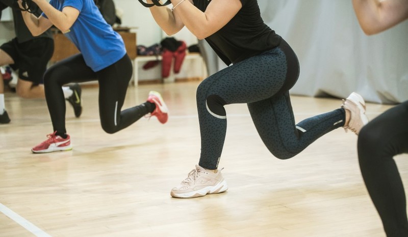 Sportuojantys studentai