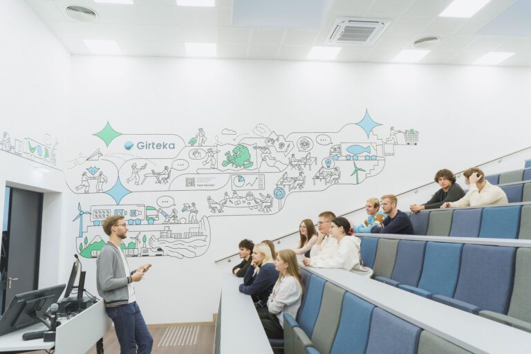 Studentai auditorijoje