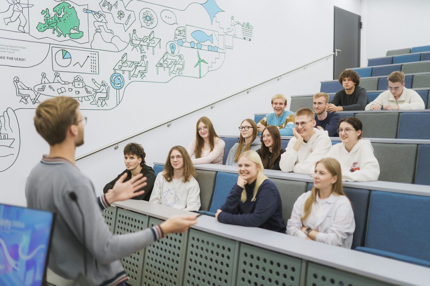 Studentai auditorijoje