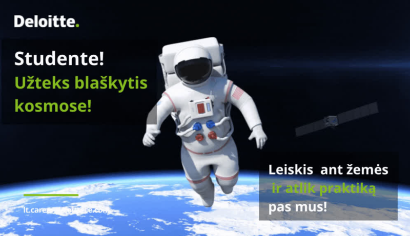 Atlik apmokamą praktiką įmonėje Deloitte