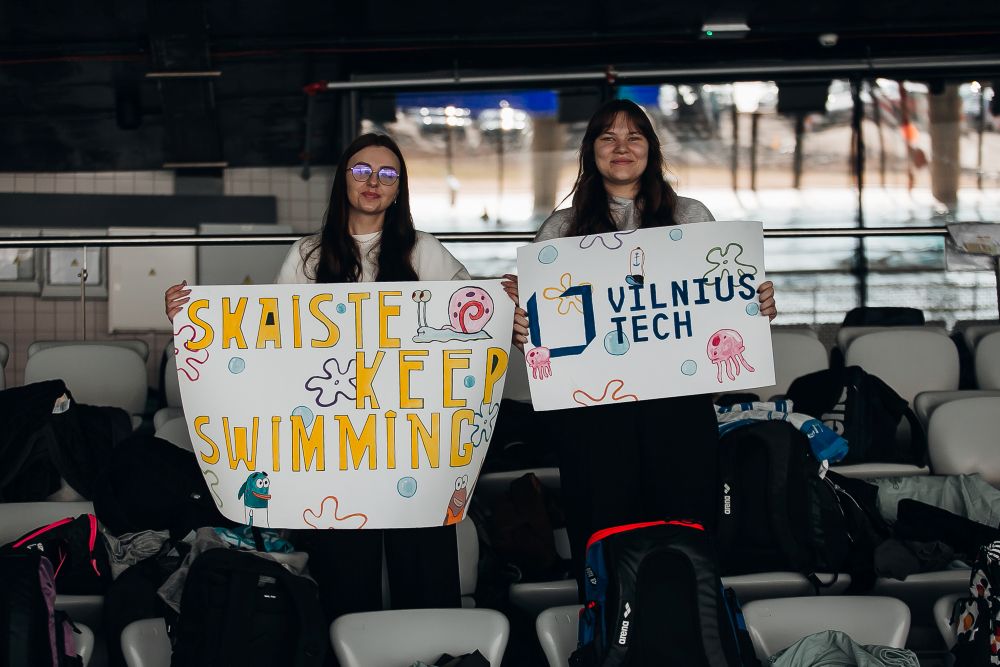 Lietuvos studentų plaukimo čempionate – stiprus VILNIUS TECH pasirodymas