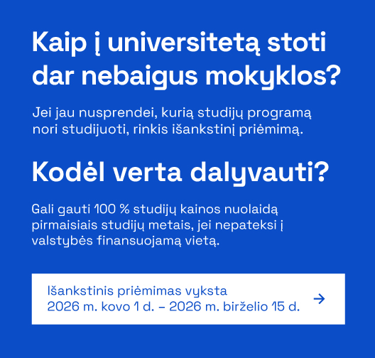 Išankstinis stojimas 2026