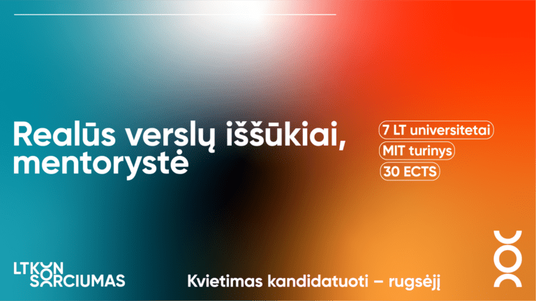 RECREATE programa studentams: unikali galimybė ieškoti realių sprendimų verslui, eksperimentuoti ir gauti mentorystę