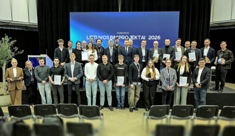VILNIUS TECH studentai – konkurso „Lietuvos BIM projektai 2026“ nugalėtojai