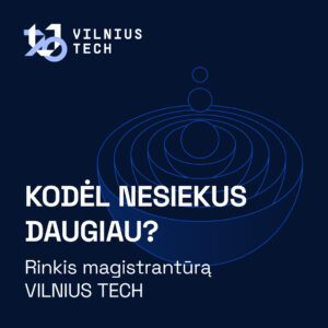 Rinkis magistrantūra VILNIUS TECH 2026 pop up tablet